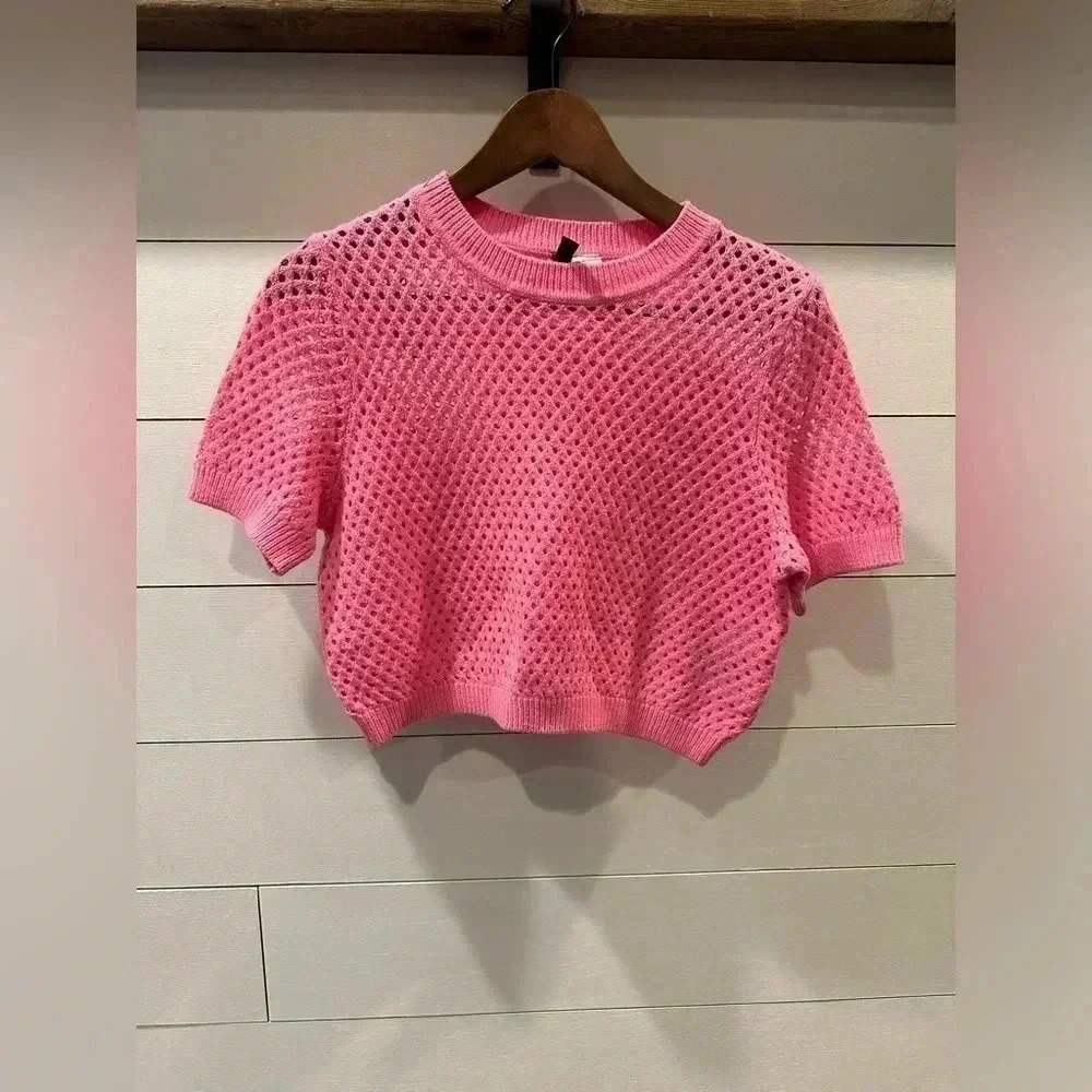 Divided Pink Sweater- medium